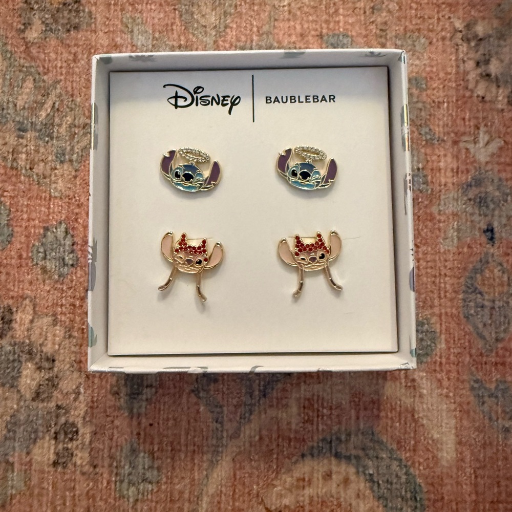 Disney X Baublebar 2 Set Halloween Stitch & Angel Stud Earrings